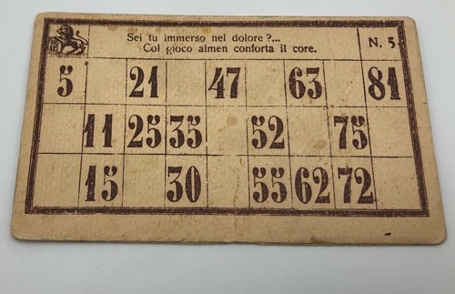 Vecchia cartella tombola - , 5