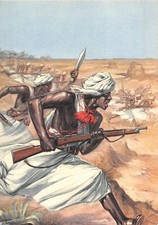 A7289) COLONIALI, CARTOLINA DEL VI GRUPPO BANDE DUBAT MUTA AL VERSO. 