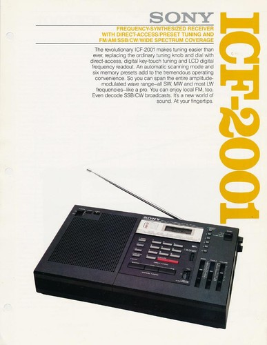Sony icf 2001 portable - icf-2001,