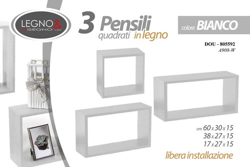Set mensole cubo parete - 3,