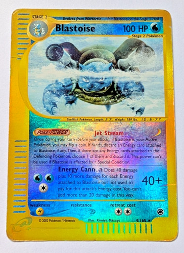 Blastoise 165 reverse holo - blastoise,