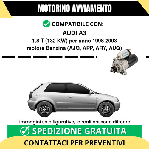 Motorino avviamento audi - avviamento, a3