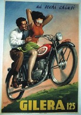 TARGA VINTAGE Pubblicità MOTO