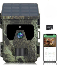 Fototrappola Solare 4G, 30MP 2K APP Fototrappole Con SIM Telefonica Invio Foto, 