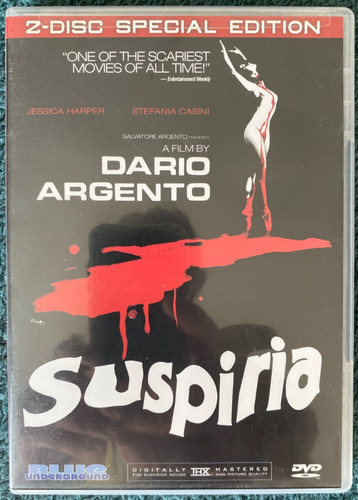 Dvd horreur suspiria - horreur,