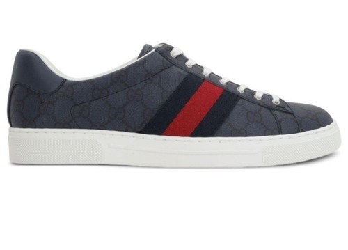 Gucci ace web navy and - ace, ebony