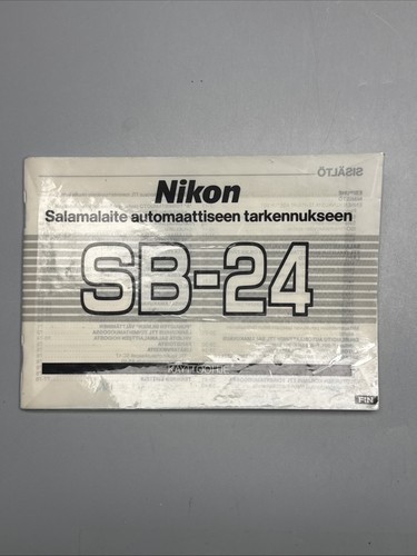 Nikon käyttoöhje e3 - sb-24, #e3