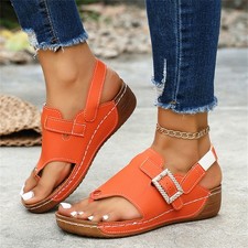 Sandali donna zeppa punta clip