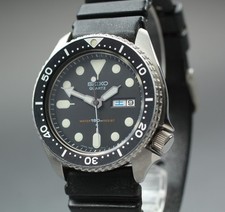 Vintage 1981 [N MINT] Seiko 7548-7000 Diver's Nero 150m Day Date Kanji 42mm Qz Uomo