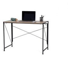 Dmail Tavolo Scrivania Pieghevole In Legno E Metallo 100x75x49cm