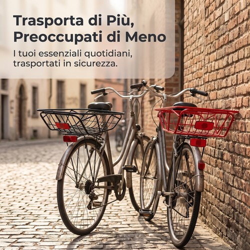 Cestino bici metallo - cestino, in