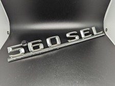 MERCEDES 560SEL 560 SEL LOGO SIGLA EMBLEMA FREGIO STEMMA SCRITTA TARGHETTA BADGE
