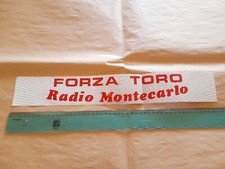 Adesivo stickers calcio vintage TORINO/RADIO MONTECARLO Forza Toro ( Anni 80 )