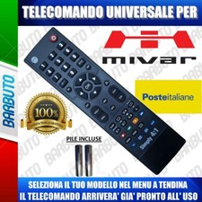 TELECOMANDO UNIVERSALE MIVAR; CLICCA IL TUO MODELLO LO RICEVERAI GIA PRONTO