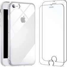 Coque Transparent + Verre trempé Pour iPhone X XS XR XS MAX 6 7 8 PLUS SE 2020