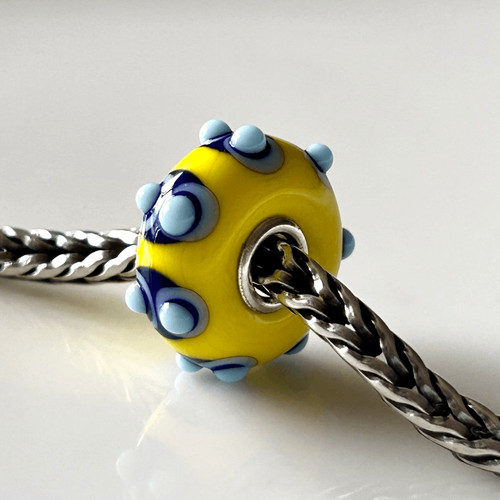 Trollbeads bumpy buds giallo - bumpy,