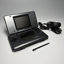 CONSOLE NINTENDO DS FAT GRIGIO-NERO COMPLETO SCOCCA NUOVA + CARICATORE