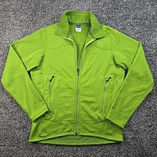 Giacca vintage Patagonia R1 uomo media verde griglia pile Polartec full zip Y2K 