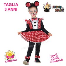 COSTUME VESTITO DI CARNEVALE TOPOLINA MINNIE 3 ANNI FANCY MAGIC 64230