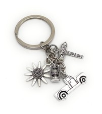 Portachiavi In Metallo Per Lampada A Olio Da Campeggio Con Anello In Argento