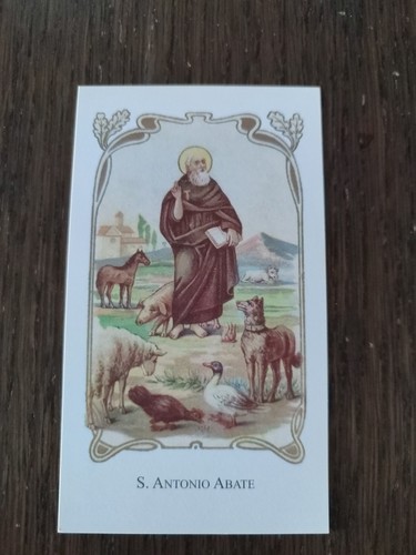 Sant antonio abate holy card - abate,,