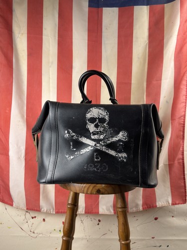 Borsa vintage pelle nera - pelle,