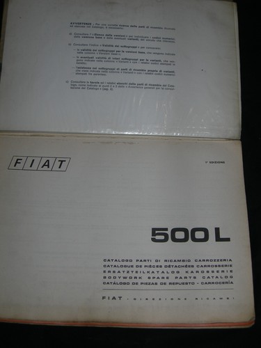 Fiat 500 manuale ricambi - 500,
