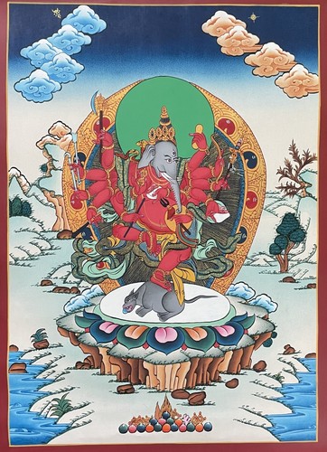 Thangka tibetano dipinto - , a
