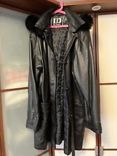VERA PELLE Cappotto Giacca Donna Long Leather Woman Jacket taglia M USA, New!