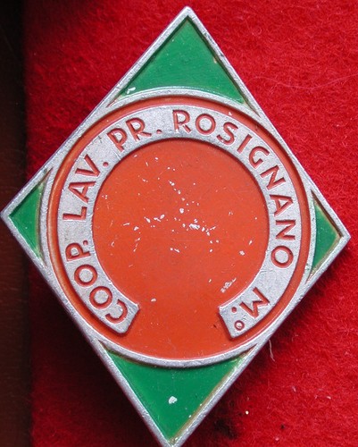 Vecchio distintivo cooperativa - vecchio,
