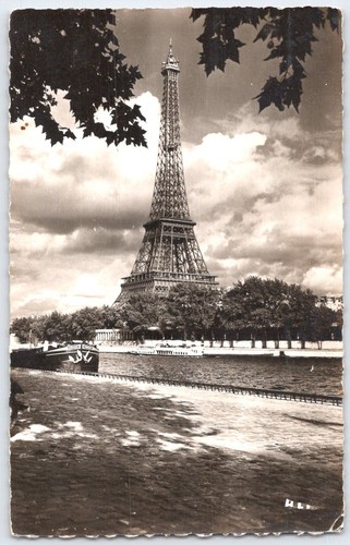 1957 parigi torre eiffel senna - parigi,