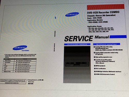 Samsung dvd vr350 - samsung, service