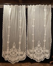 Antichi tendoni tende Coppia A Pacchetto In Tulle Liberty 280x130 a pannello.
