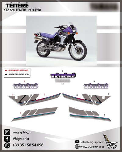 Glitter adesivi xtz 660 tenere - 660,