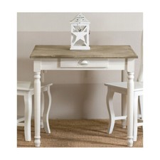 TAVOLO PROVENZALE BIANCO SHABBY CHIC COUNTRY RUSTICO 90X90 Tavoli SU MISURA