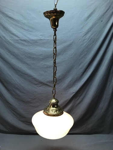 Plafoniera antica ottone - , 13"