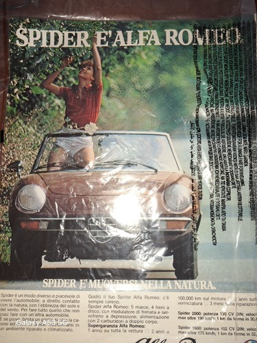 Poster vintage alfa spider - alfa,