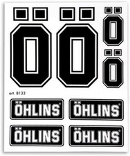 Kit Adesivo Ohlins per Sospensioni Forcelle Moto, 14 x 16 cm