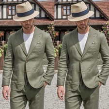 Tute uomo lino verde militare
