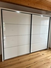 armadio due ante scorrevoli bianco lucido