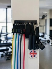 Porta Fasce Resistenza ed Esercizi - Kit Palestra Multifunzione da Parete 