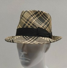 Cappello Paglia Nero Beige