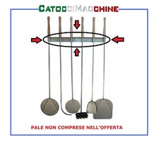 Appendipale Inox 6 Posti - Da Parete FORNO A LEGNA A GAS PIZZERIA RISTORANTE