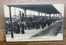 Antica Cartolina Geneve Gare De Cornavin Stazione Ginevra Treno Animata