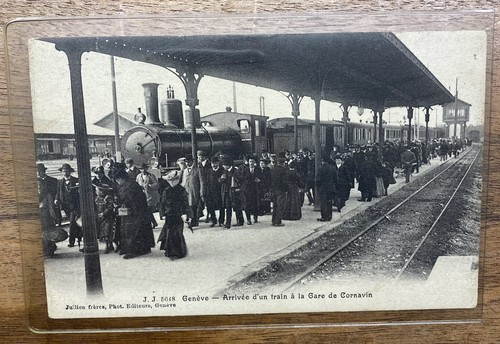 Antica cartolina geneve gare - antica,
