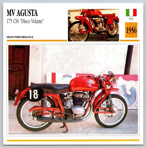 Scheda moto agusta 175 css - mv,