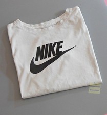 T-shirt maglietta Nike ragazza Bianco Maniche Corte logo sul davanti in nero