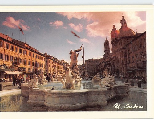 Cartolina piazza navona roma - cartolina,