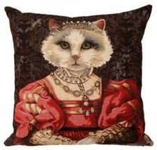 Cuscino arazzo ritratto reale