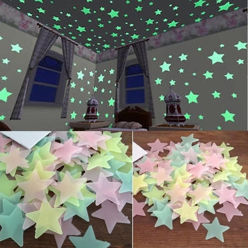 100pz adesivi murali stelle - adesivi,